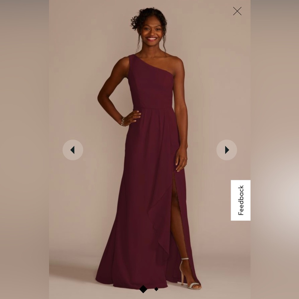 One Shoulder Chiffon Bridesmaid Dress